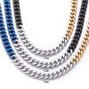 Kubanische Kette aus Edelstahl mit PVD-Mix in 3 Farben
