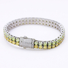 Tennisarmband aus Edelstahl mit 2-reihigem CZ