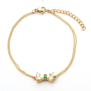 Edelstahl-Bogenarmband mit 5A-Zirkon