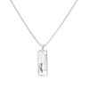 Halskette mit rechteckigem Anhänger aus Edelstahl und Swarovski-Kristall