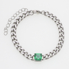 Kubanisches Kettenarmband aus Edelstahl mit 5A-Zirkon