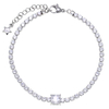 Verstellbares Tennisarmband aus Edelstahl