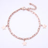 Mehrsträngiges Armband in Sternform aus Edelstahl in Roségold