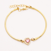 Armband aus Edelstahl mit Mikroeinsatz und 5A-Zirkon