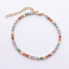 Regenbogen-Tennisarmband aus Edelstahl mit 5A-Zirkon