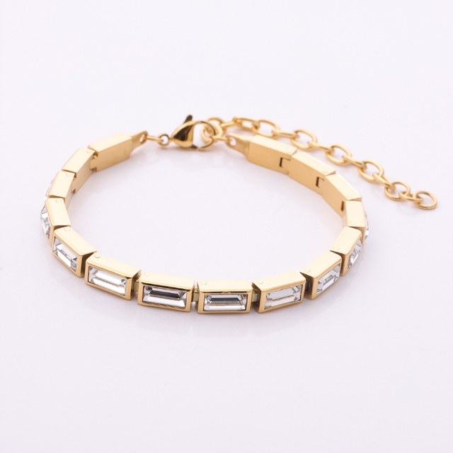 Edelstahlarmband mit Swarovski-Kristall