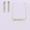 Edelstahl-Baguette-Stab-Schmuckset mit 5A-Zirkon