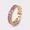 Eternity-Ring aus Edelstahl mit dreieckigem Zirkon