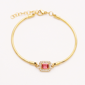 Armband aus Edelstahl mit Mikroeinsatz und 5A-Zirkon